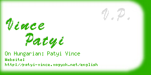 vince patyi business card